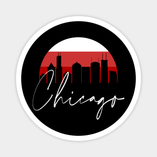 Chicago Basketball Skyline Magnet